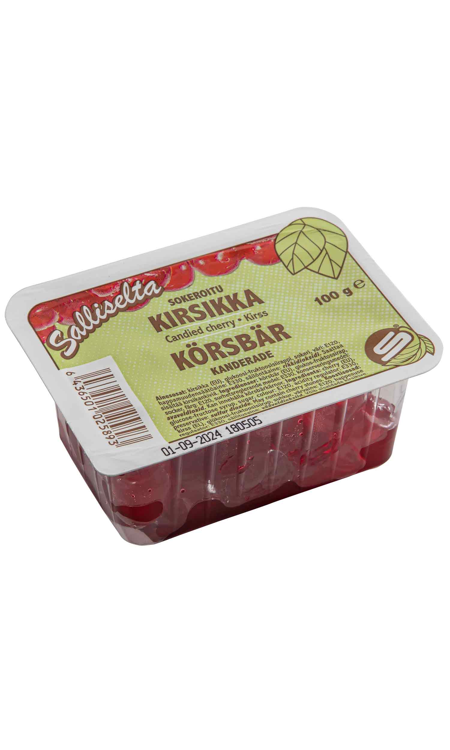Kandeerattu kirsikka punainen 100g
