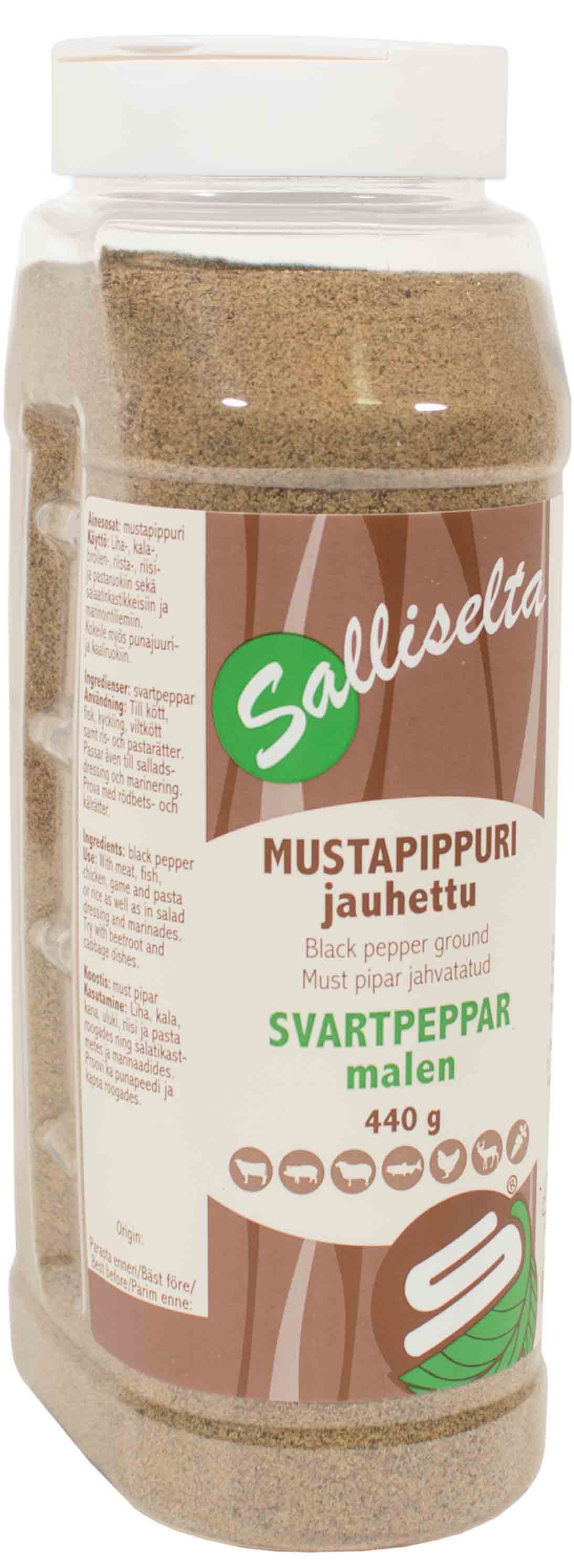 Mustapippuri, jauhettu 440g