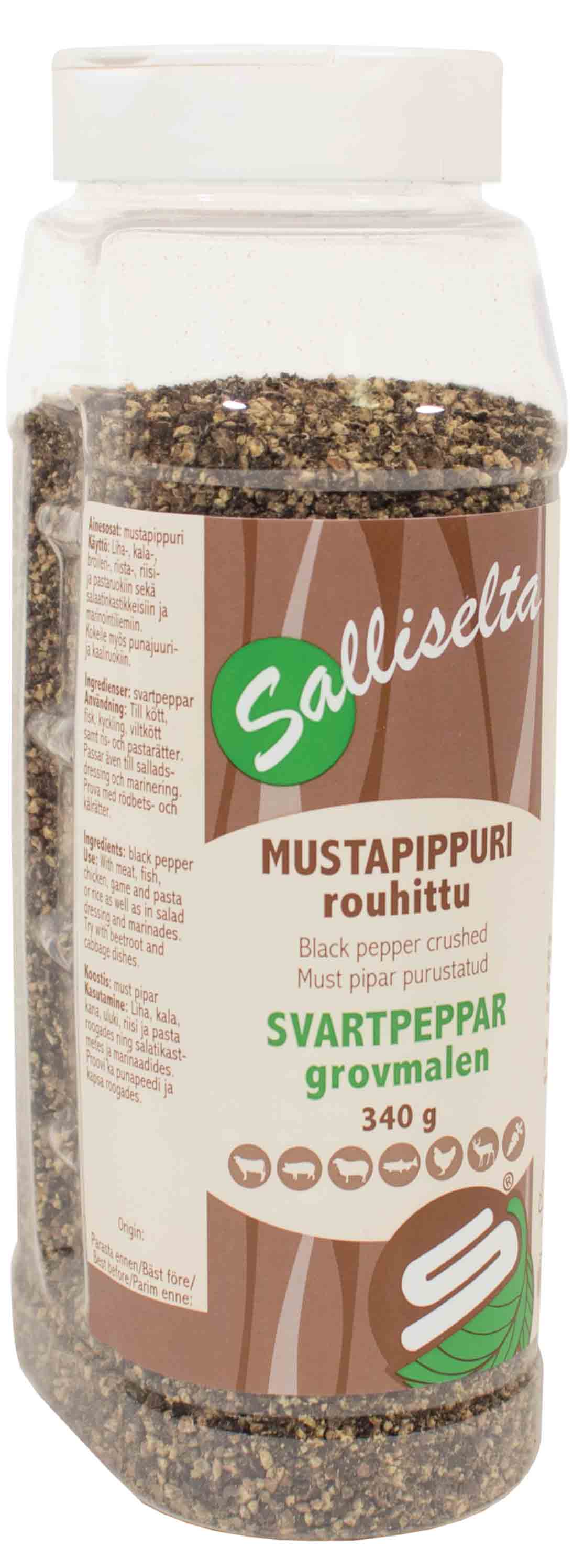 Mustapippuri, rouhittu 340g
