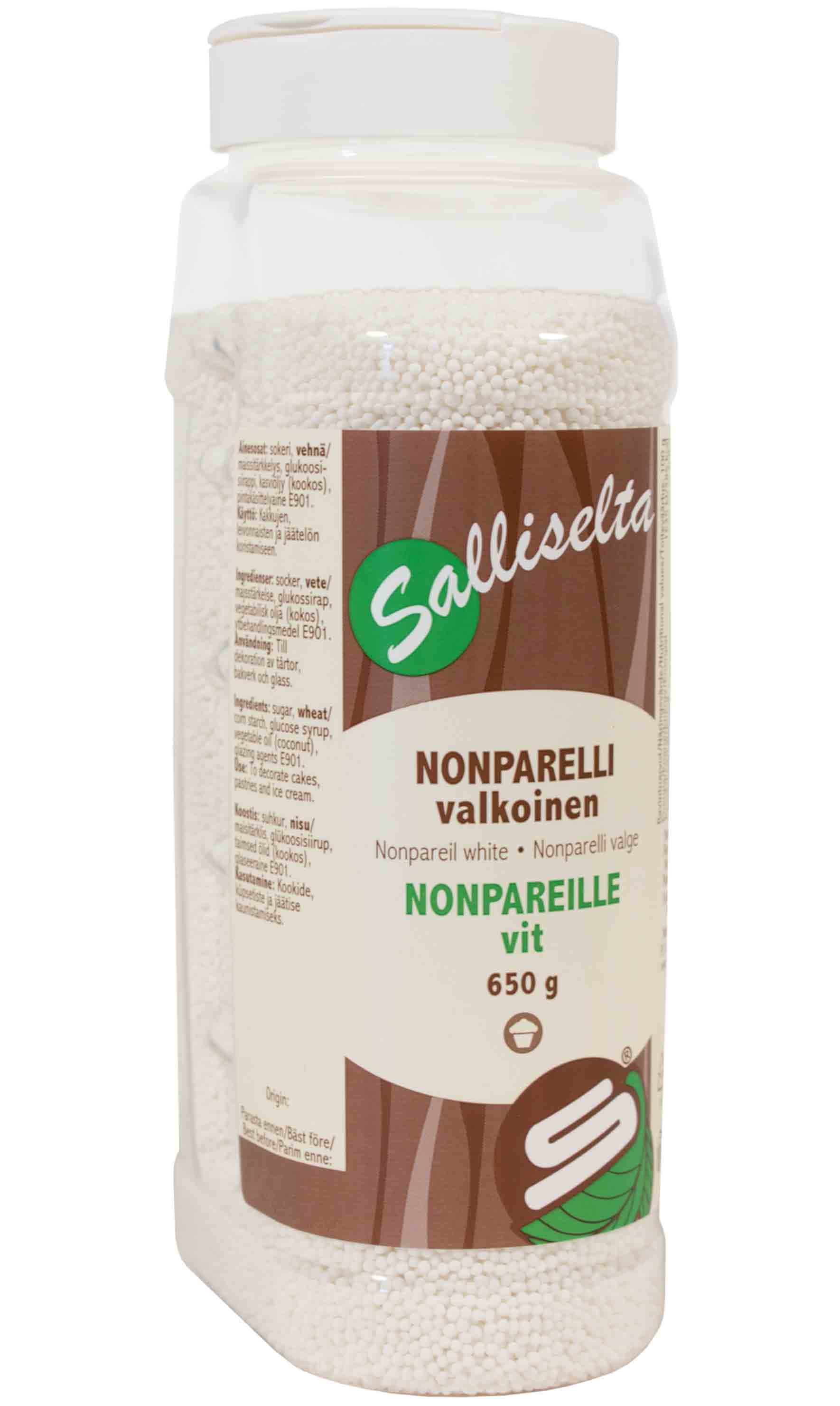 Nonparelli valkoinen 650 g